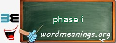 WordMeaning blackboard for phase i